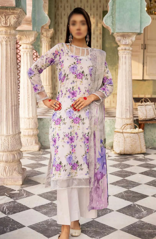 Mahoor Printed and Embroidered Lawn Collection 2024 - M-402
