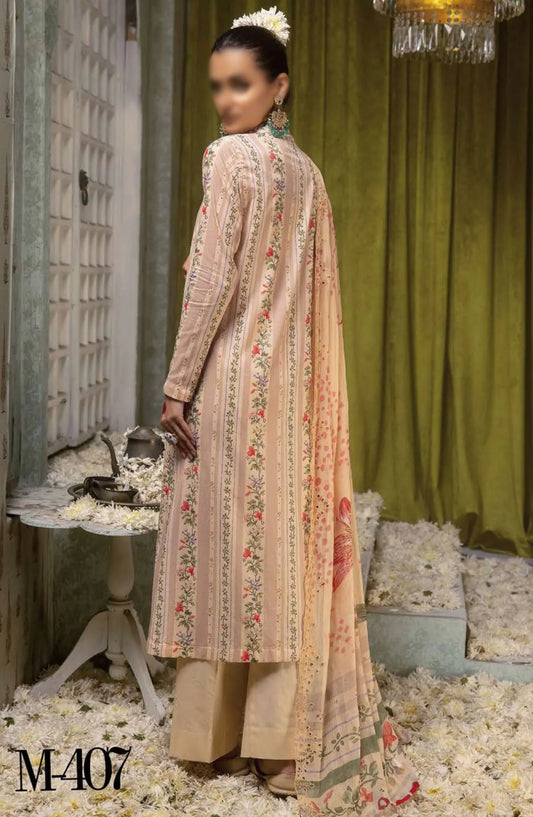 Mahoor Printed and Embroidered Lawn Collection 2024 - M-407