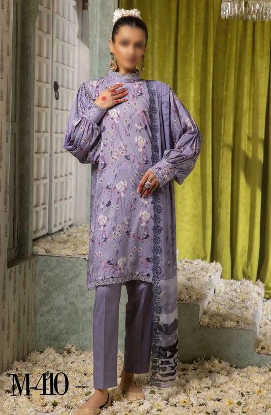 Mahoor Printed and Embroidered Lawn Collection 2024 - M-410