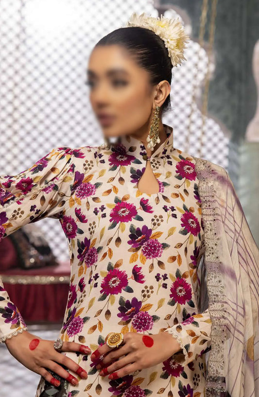 Mahoor Printed and Embroidered Lawn Collection 2024 - M-411