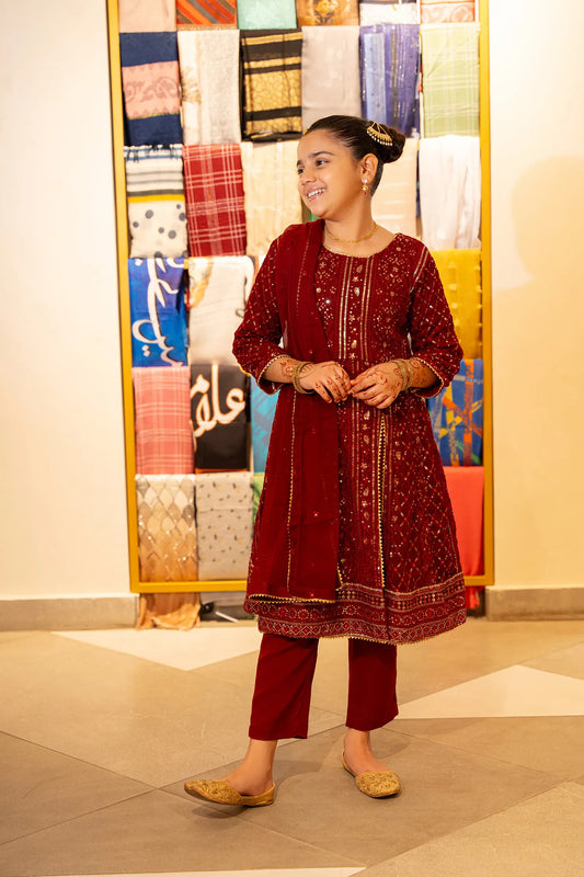 Mehendi Marvels Gurya Pret Wear By Amna Khadija - M 06 BD RDM STITCH