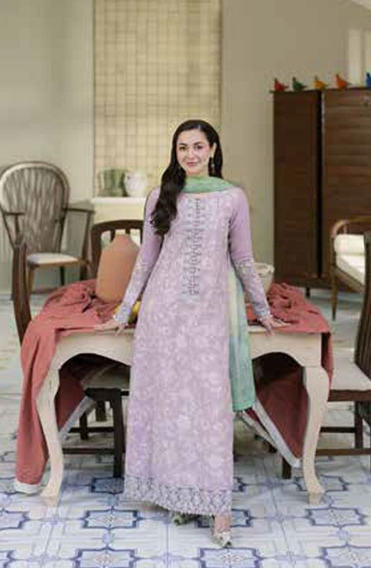 Maryum n Maria Embroidered Lawn Unstitched 3 Piece Suit - MS50115 ALEIA - MNM25HLL - Purple - summer Collection