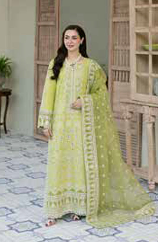 Maryum n Maria Embroidered Lawn Unstitched 3 Piece Suit - MS50117 ALIYA - MNM25HLL - Green - summer Collection