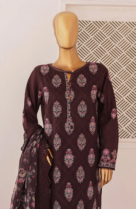 HZ Majestic Luxury Embroidered Lawn Collection - MEC 01