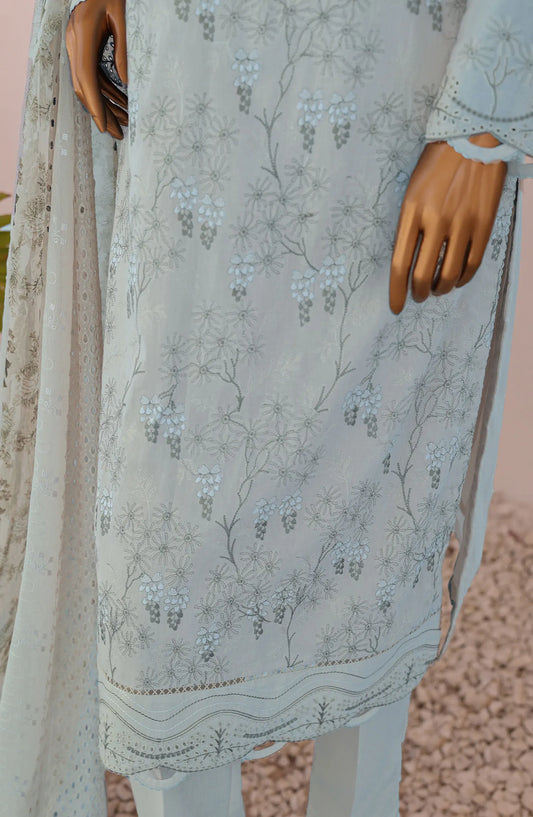 HZ Majestic Luxury Embroidered Lawn Collection - MEC 08