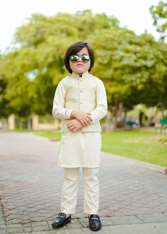 Cream waistcoat suit EW 53