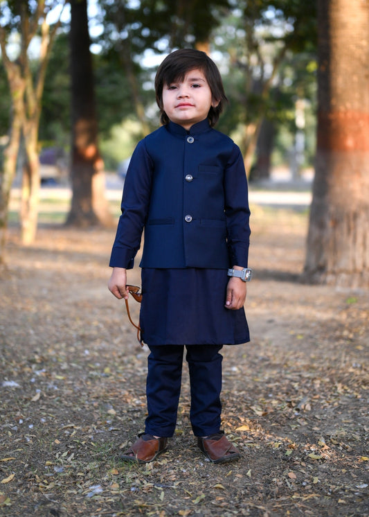 Plain Blue Only Waistcoat EW32
