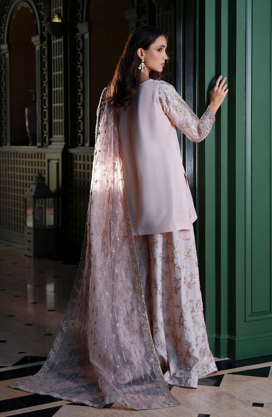 Mehak Yaqoob Embroidered Silk Stitched 3 Piece Suit - Maya - MY25MRV2 - Peach - Formal Collection