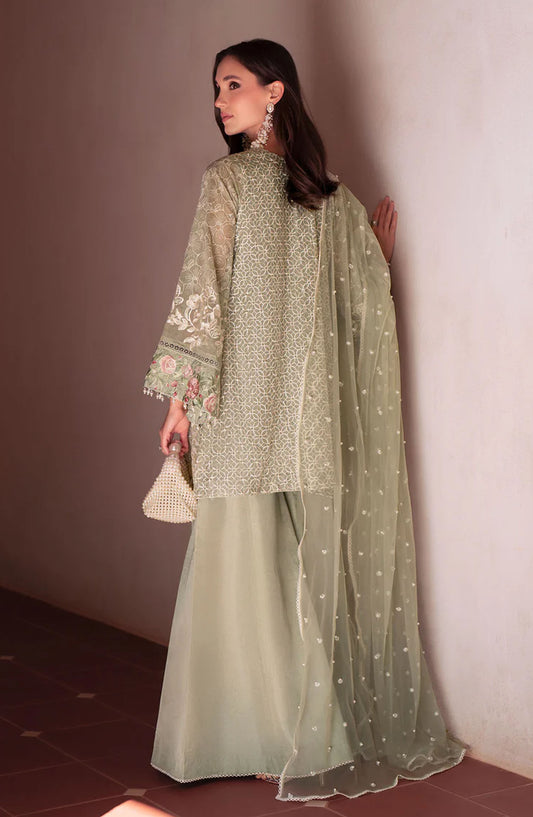 Mehak Yaqoob Embroidered Silk Stitched 4 Piece Suit - Eva - MY25MRV2 - Green - Formal Collection