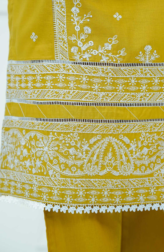 Mauve by Amna Khadija Embroidered Cotton Stitched 3 Piece Suit - MLP 04 - AK25MLP1 - Yellow - Casual Collection