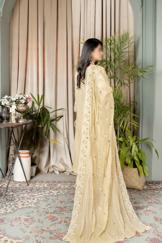 MNC-152 (YELLOW) Exclusive Embroidered Dyed Lawn Collection By Marjjan