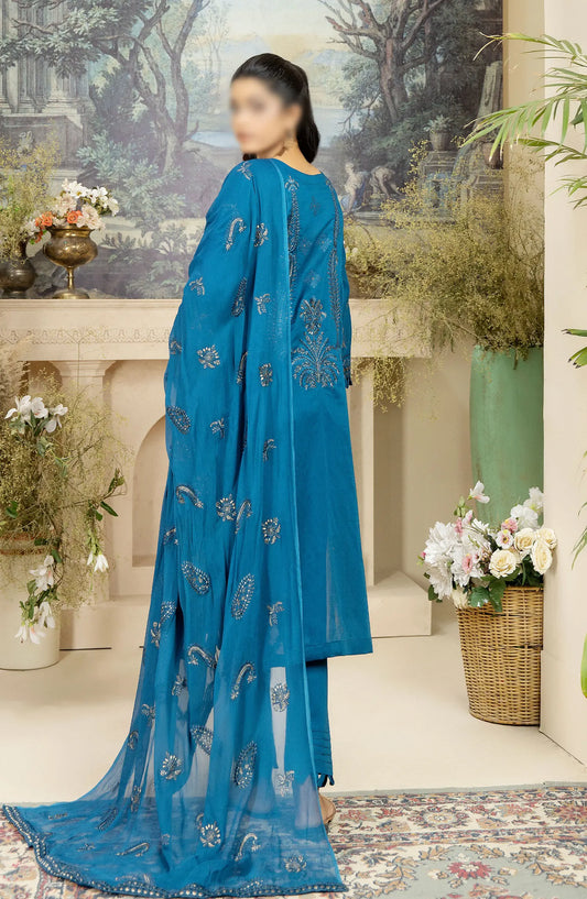 Embroidered Lawn Collection with Zari work by Marjjan - MNC 154 B