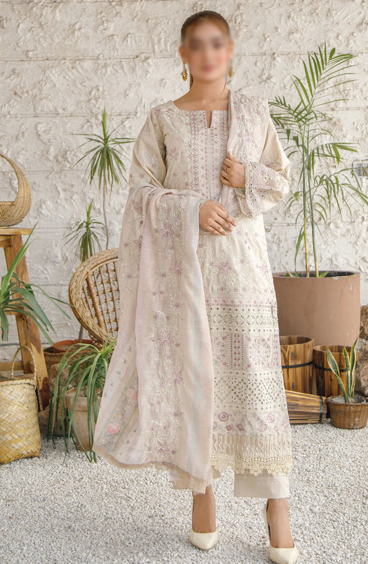 Marjjan Slub Lawn Embroidered Collection - MNC 204 D