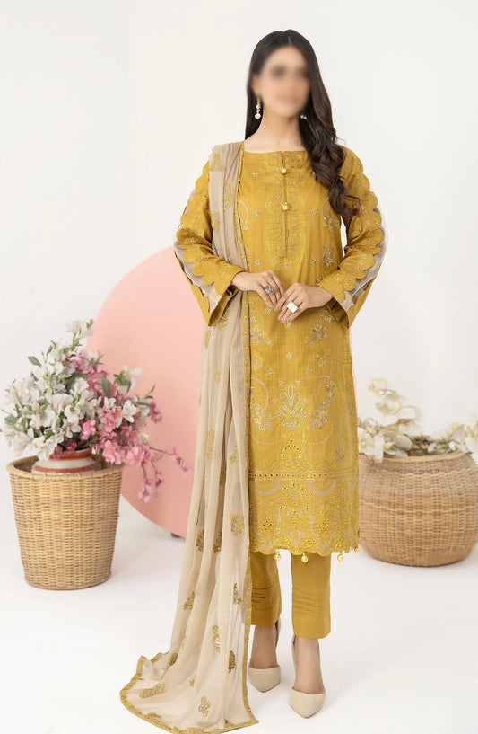 Embroidered Lawn Collection with Emb Chiffon Dupatta by Marjjan - MNC 91 A