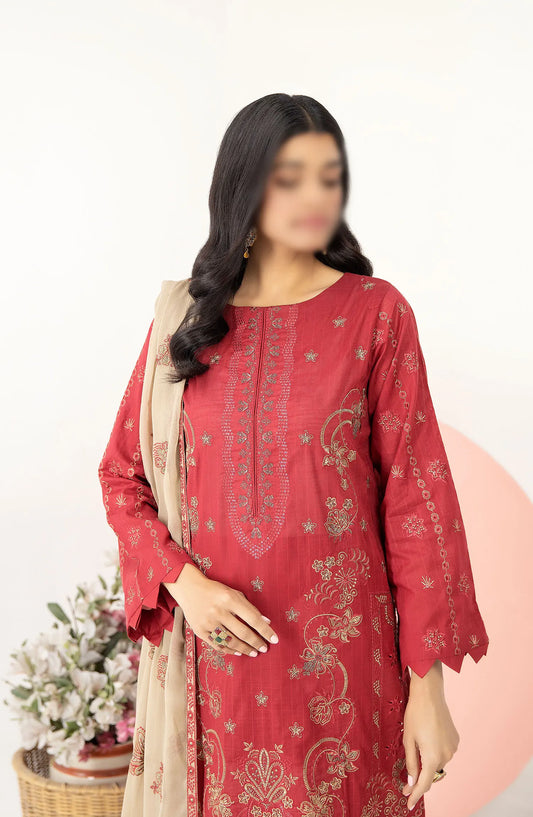 Embroidered Lawn Collection with Emb Chiffon Dupatta by Marjjan - MNC 91 B