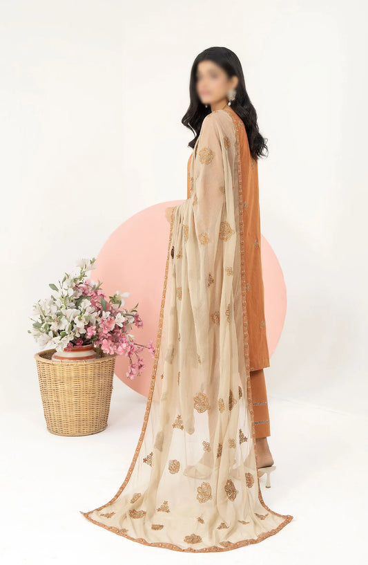 Embroidered Lawn Collection with Emb Chiffon Dupatta by Marjjan - MNC 91 D