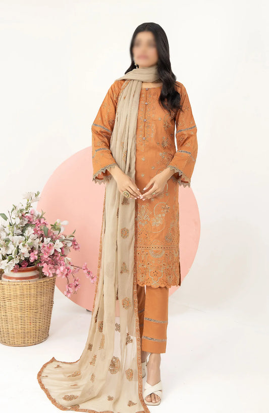 Embroidered Lawn Collection with Emb Chiffon Dupatta by Marjjan - MNC 91 D