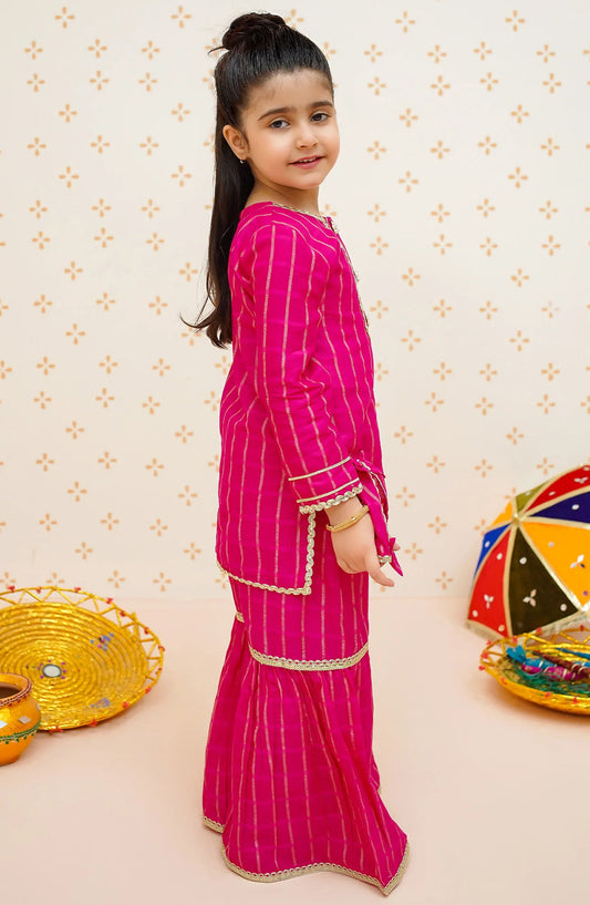 Modest Embroidered Cotton Lawn Stitched 3 Piece Suit - 9540-Pnk - MOD25EKA - Pink - Festive Collection