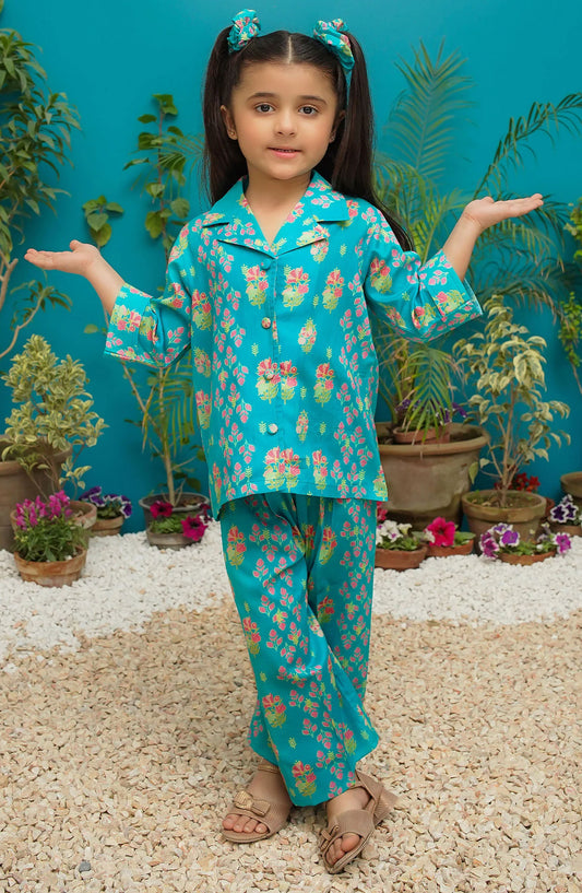 Modest Casual Lawn Stitched 2 Piece Suit - 9260-CGrn - MOD252PC - Blue - Casual Collection