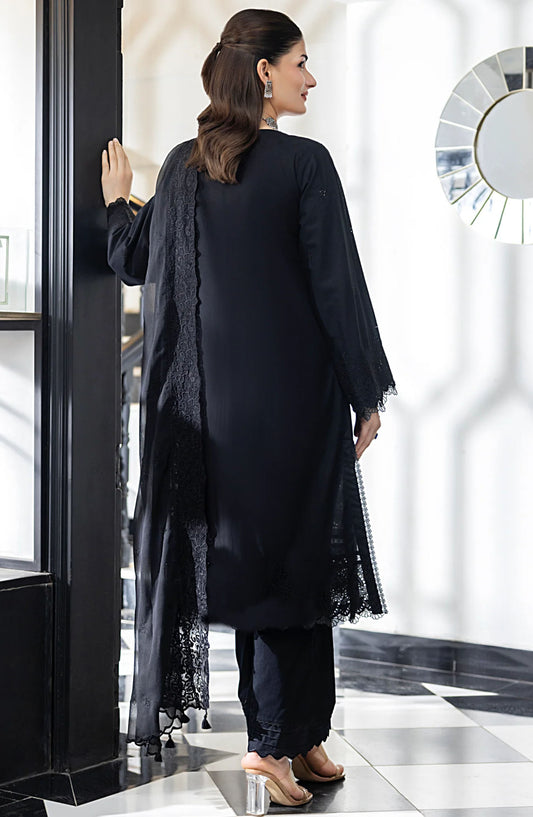 Komal by Lakhany Embroidered Lawn Unstitched 3 Piece Suit - LG-UB-0165 - LKN25KMC - Black - Summer Collection