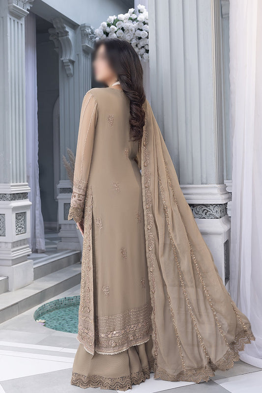 Merakish Unstitched Luxury Formal Collection 2023 - Moss Brown