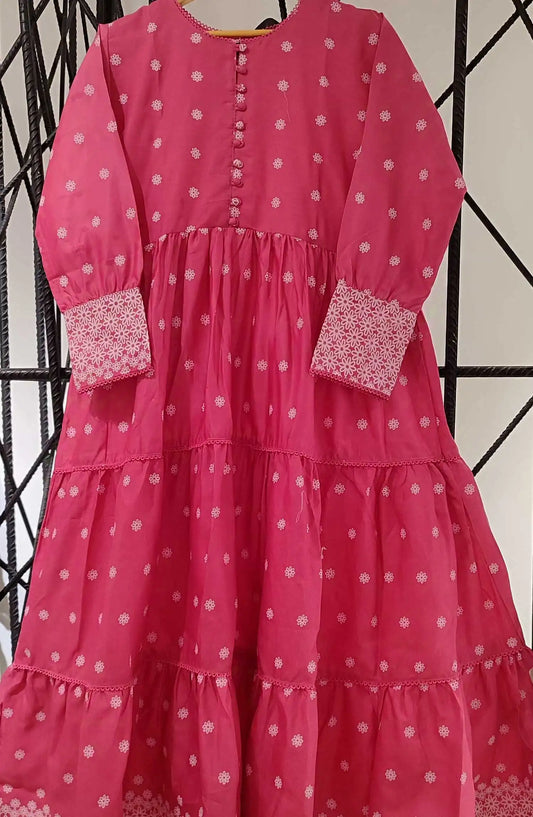 MOMMY & ME Stitched Long Dress Mother Daughter Collection 2024 - Mother-01