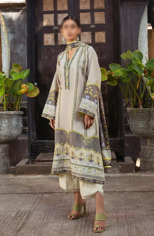 Mushq Nirvana Unstitched Silk Edit 2024 - MPS 01 Chestnut