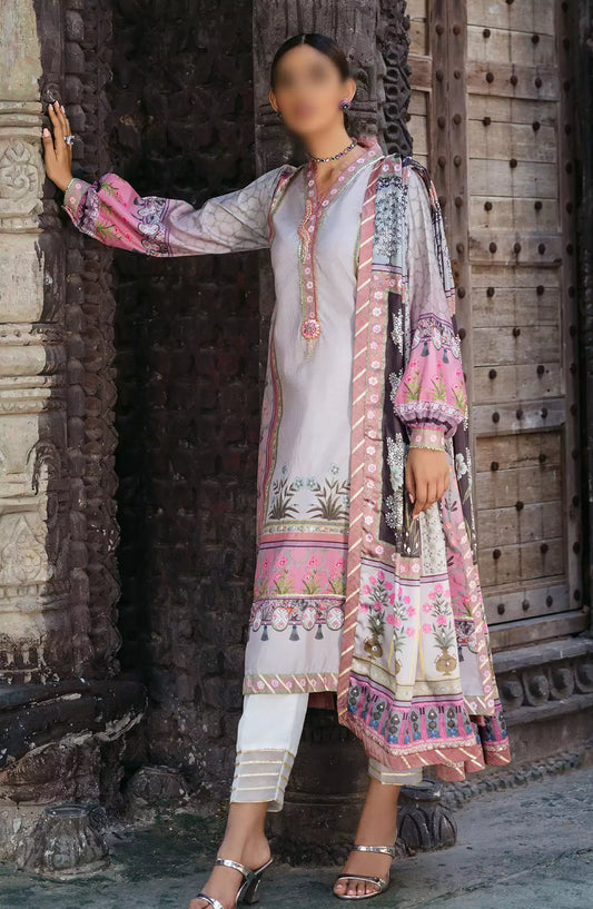 Mushq Nirvana Unstitched Silk Edit 2024 - MPS 03 Pewter