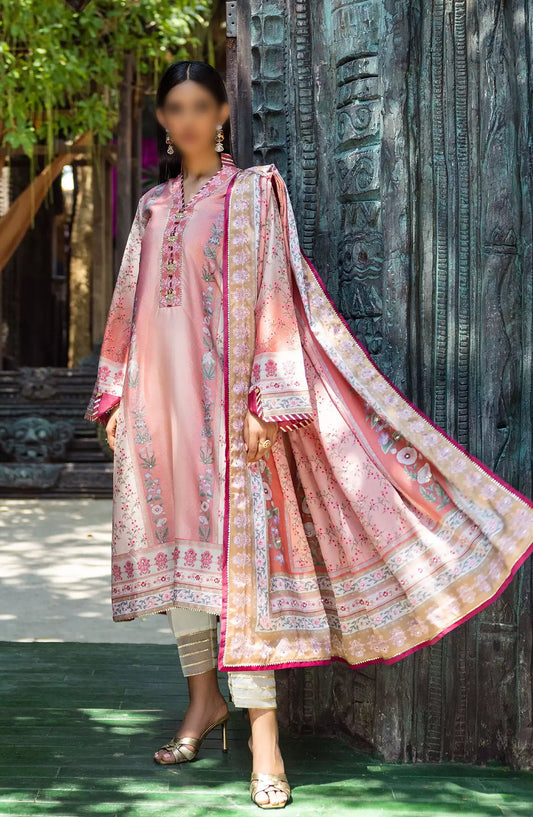 Mushq Nirvana Unstitched Silk Edit 2024 - MPS 04 Roseate