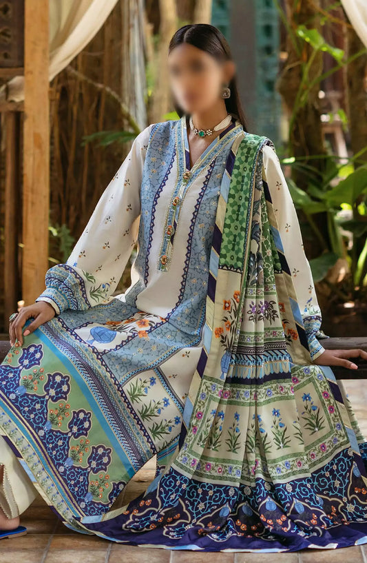 Mushq Nirvana Unstitched Silk Edit 2024 - MPS 05 Azure