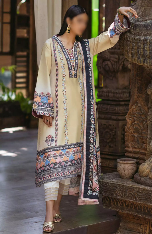 Mushq Nirvana Unstitched Silk Edit 2024 - MPS 09 Taupe