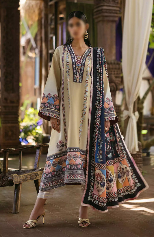 Mushq Nirvana Unstitched Silk Edit 2024 - MPS 09 Taupe