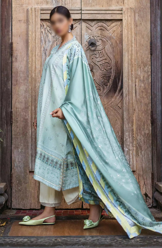 Mushq Nirvana Unstitched Silk Edit 2024 - MPS 10 Cerulean