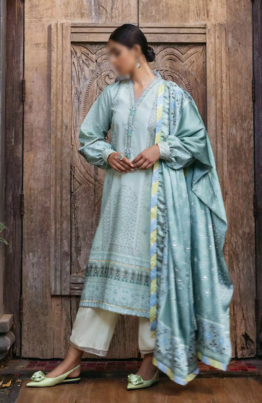 Mushq Nirvana Unstitched Silk Edit 2024 - MPS 10 Cerulean