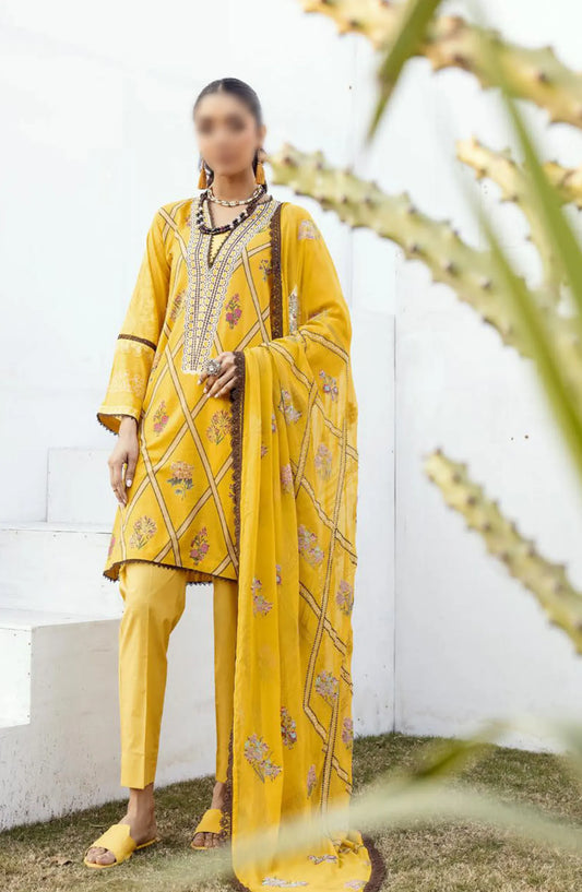 NUR Milan Rut Embroidered and Printed Lawn Collection 2024 - MR 05