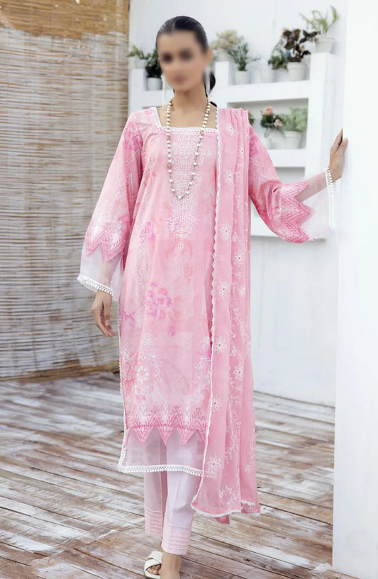 NUR Milan Rut Embroidered and Printed Lawn Collection 2024 - MR 08