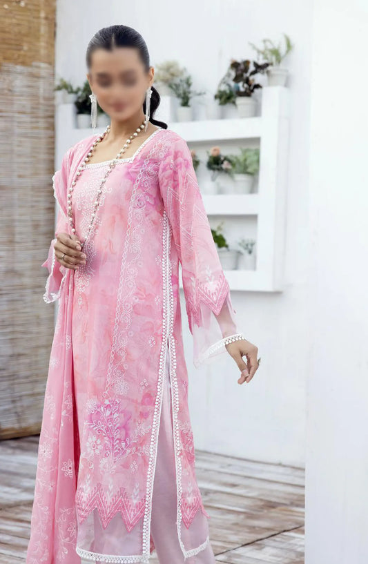 NUR Milan Rut Embroidered and Printed Lawn Collection 2024 - MR 08