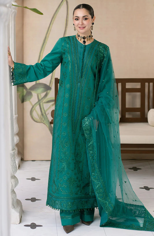 Maryum n Maria Embroidered Lawn Unstitched 3 Piece Suit - MS50149 Afareen - MNM25ELL - Green - Eid Collection