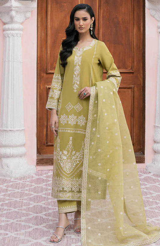 Maryum n Maria Embroidered Lawn Unstitched 3 Piece Suit - MS50150 Arghavan - MNM25ELL - Mustard - Eid Collection