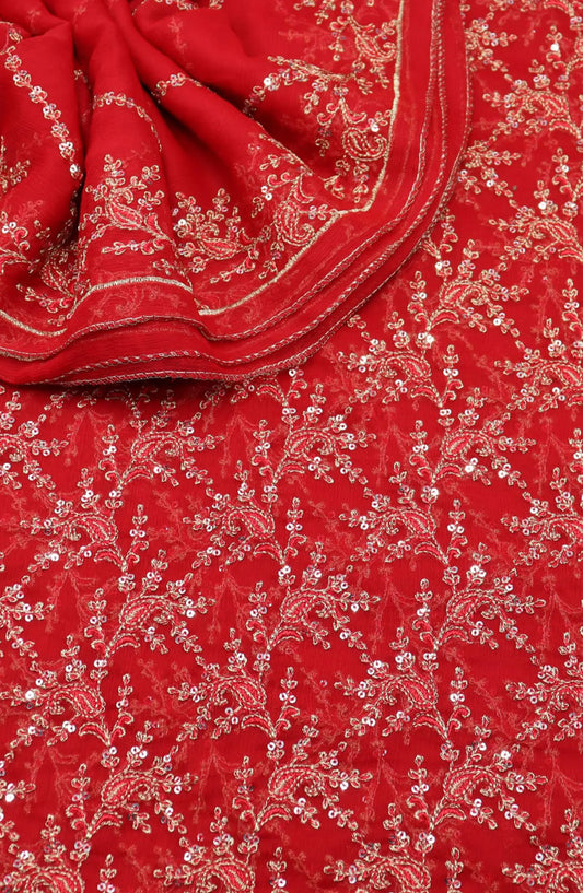 Mesum Vol-2 Unstitched Exclusive Embroidered Crinkle Chiffon Collection 2024 - MUEEC 01