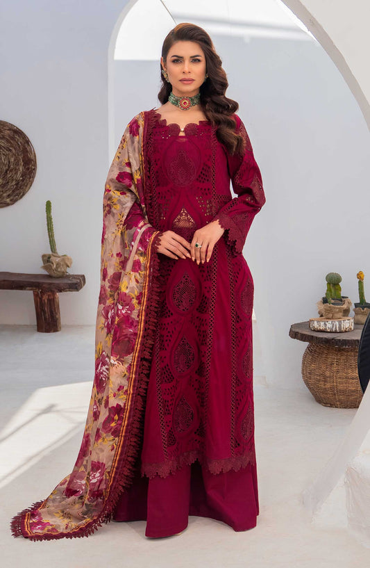 Mavi Embroidered Lawn Unstitched 3 Piece - MV-003 LUNA - MV25LL - Purple - Summer Collection