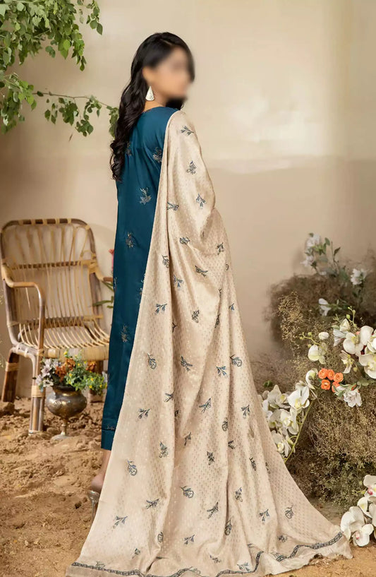 Marjjan Dyed Silk Viscose Embroidered Collection - MV-262 (ZINC)