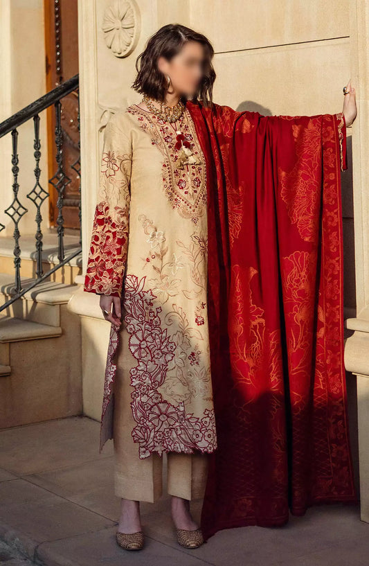 Mushq Broadway A Walk To Remember Luxury Winter Shawl Collection - MWI 05 FALLEN HEARTS