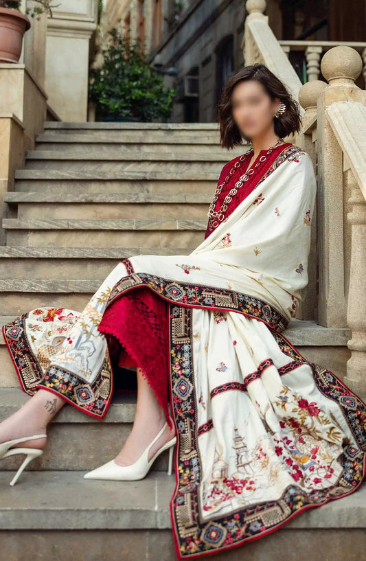 Mushq Broadway A Walk To Remember Luxury Winter Shawl Collection - MWI 06 FLYING KISS