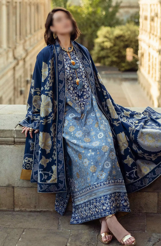 Mushq Broadway A Walk To Remember Luxury Winter Shawl Collection - MWI 08 TENDER GLANCE