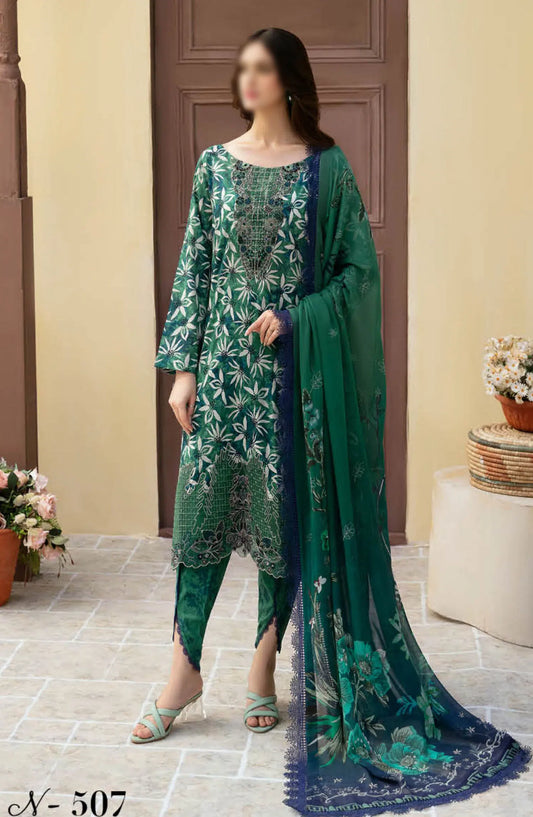 Ramsha Rangrez Luxury Lawn Collection Vol 05 2024 - M 507