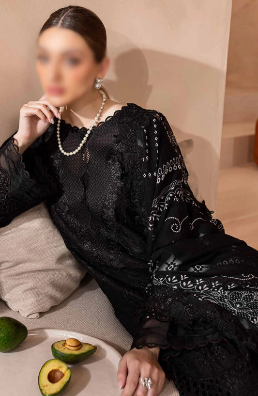 Nureh Koyal Embroidered Unstitched Monochrome Collection - NE 95