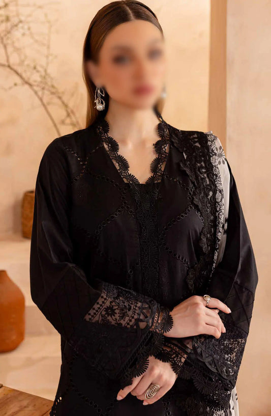 Nureh Koyal Embroidered Unstitched Monochrome Collection - NE 98