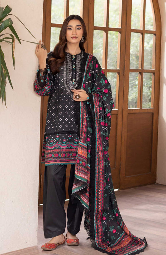 Mausummery Printed Lawn Unstitched 3 Piece - Noir - MUS25PL - Black - Summer Collection