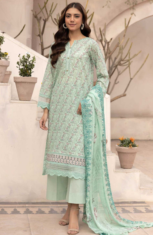 Pastels by Nur Embroidered Lawn Unstitched 3 Piece Suit - NP-38 - NUR25PL - Blue - Summer Collection
